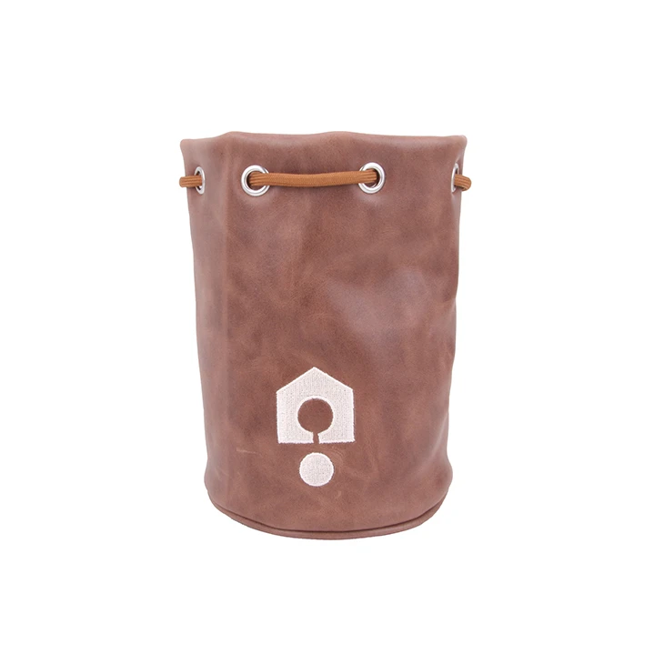 Soft Leather Drawstring Bag